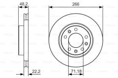 Bosch 0986479C34 Fren Diski Ön 5D 266Mm 308 13-
