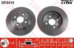 Trw Df4410 Fren Diski Ön Rıo 00-05 Havalı 254Mm