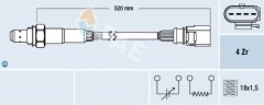 Fae 77438 Lambda Sensörü Vw Üniversal Arka 4 Fişli 52 Cm