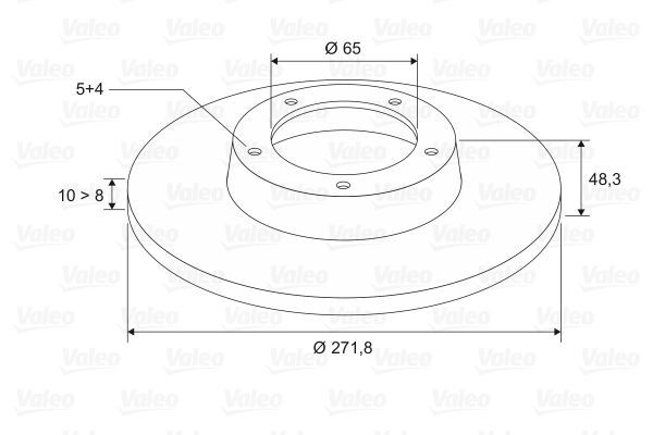 Valeo 197544 Fren Diski Arka- 272-5 - Vw: Caddy 2011-- 1,6 Tdı Ca