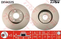 Trw Df4432S Fren Diski Ön Accord Vıı 03-08 Havalı 300Mm