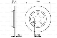 Bosch 0986479D12 Fren Diski Arka Vıto W447 14-