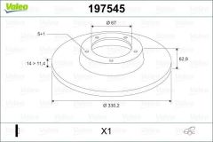 Valeo 197545 Fren Diski (Arka) (X1) Mercedes M-Class (W164) (2005