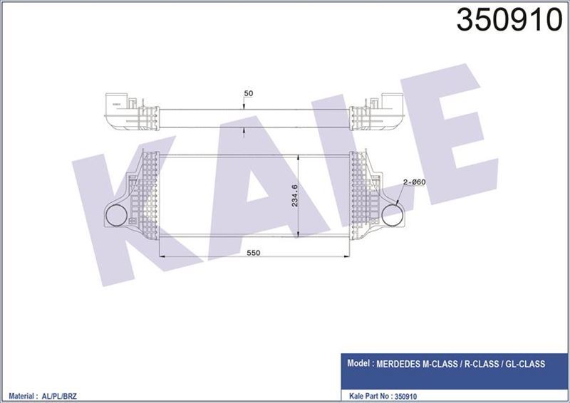 Kale 350910 İntercooler Merdedes M Class R Class Gl Class