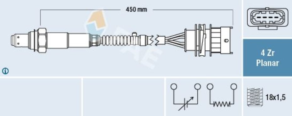 Fae 77648 Oksijen/Lambda Sensörü Opel Astra J 1.4 Corsa D E Insıgnıa A M