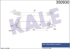 Kale 350930 Turbo Radyatörü 610×158×64 Qashqaı Qashqaı + 2 1.6 11