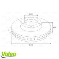 Valeo 197617 Fren Diski (Ön) (X2) Ford Fıesta Vı 08--B-Max 12-