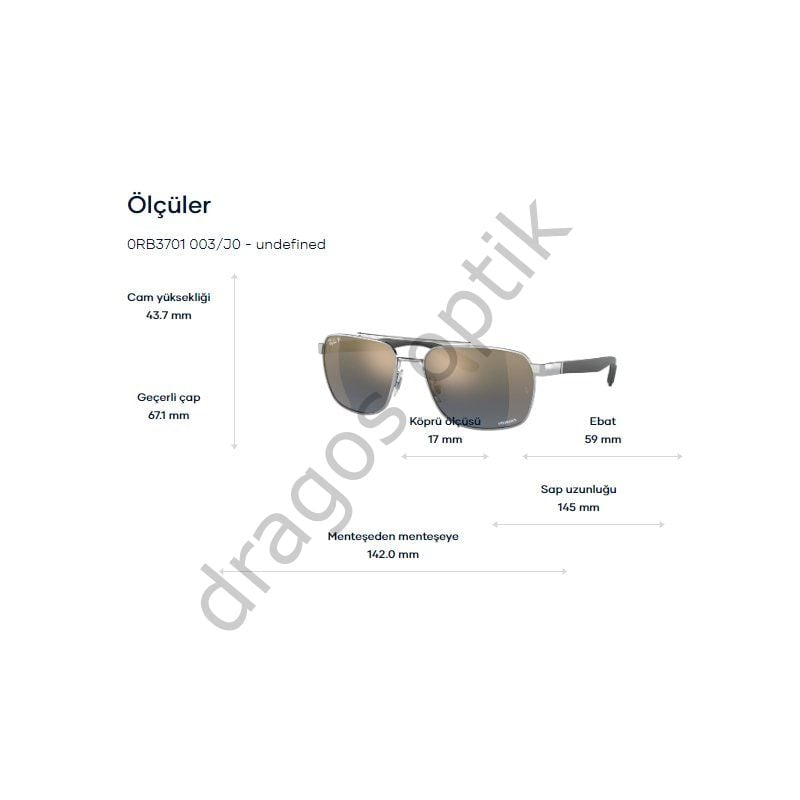 RAYBAN RB3701 003/J0 59 GÜNEŞ GÖZLÜĞÜ