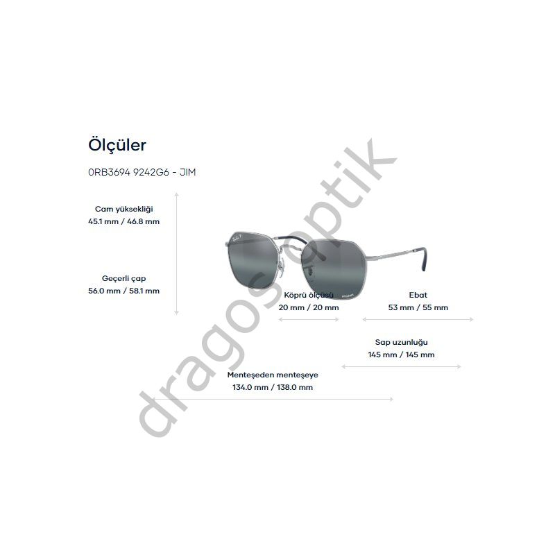 RAYBAN RB3694 9242/G6 53 GÜNEŞ GÖZLÜĞÜ