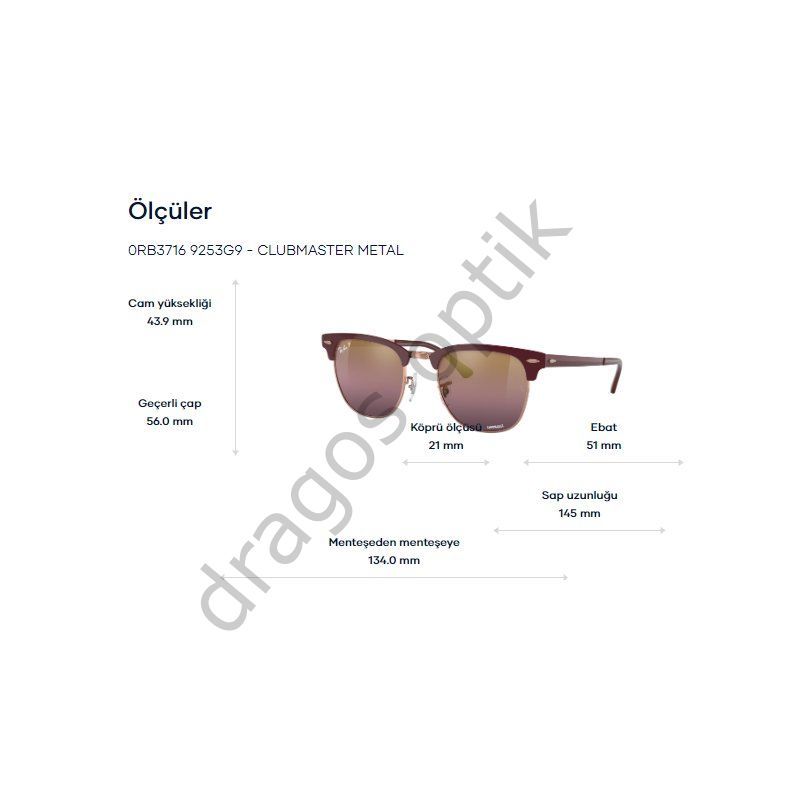 RAYBAN RB3716 9253/G9 51 GÜNEŞ GÖZLÜĞÜ