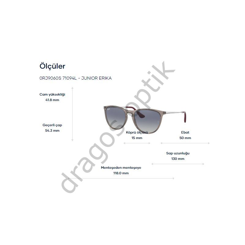 RAYBAN RJ9060S 7109/4L 50 ÇOCUK GÜNEŞ GÖZLÜĞÜ