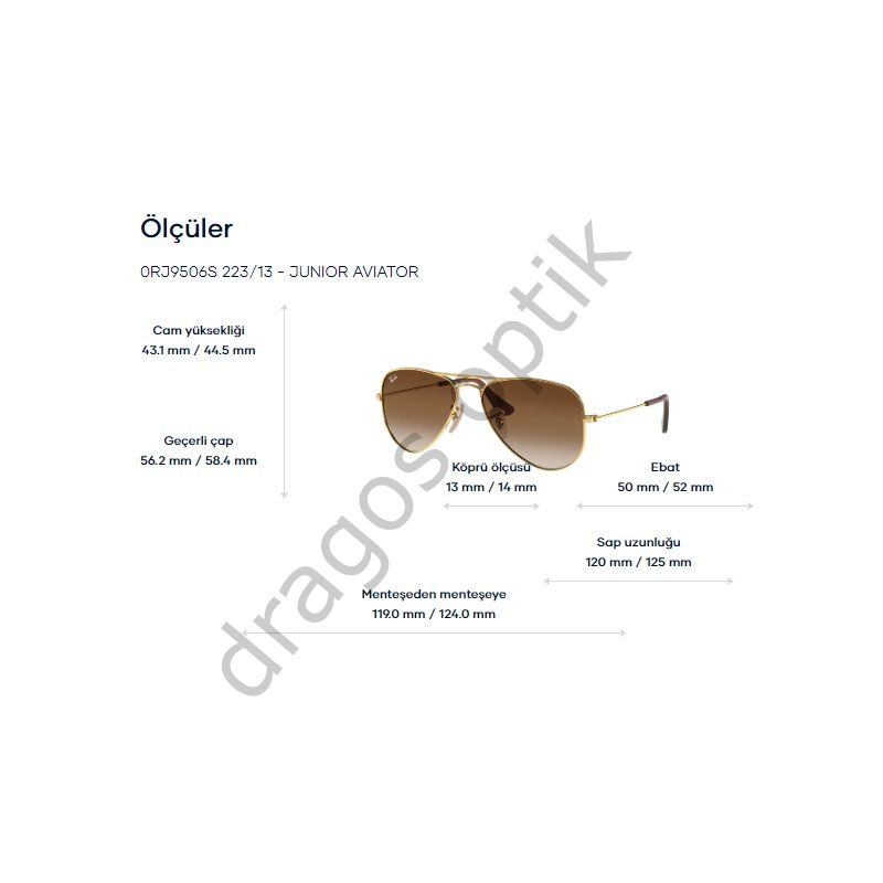 RAYBAN RJ9506S 223/13 50 ÇOCUK GÜNEŞ GÖZLÜĞÜ