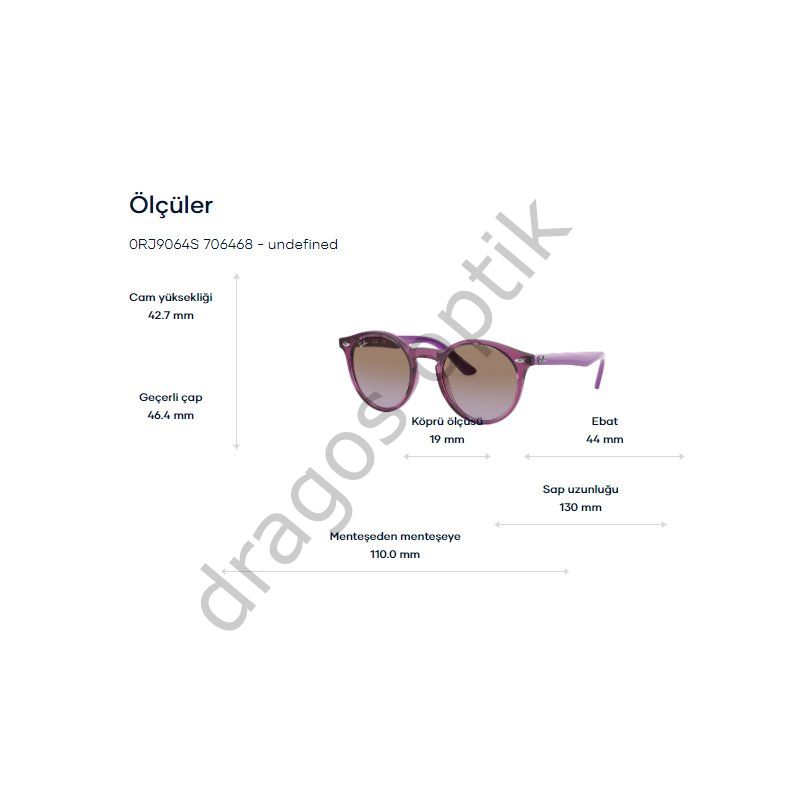 RAYBAN RJ9064S 7064/88 44 ÇOCUK GÜNEŞ GÖZLÜĞÜ