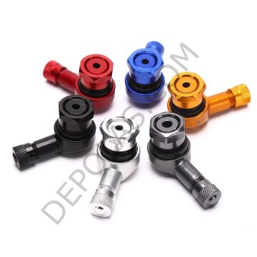 Eğri/L Açılı Alüminyum Motosiklet Lastik Sibobu