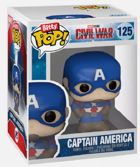 Funko Pop Bitty Marvel The infinity Saga Civil War Captan America 125 (2,5 cm)