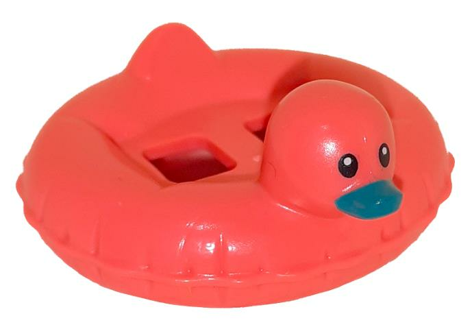 Minifigure Swim Ring / Floatie Duck Inflatable with Black Eyes and Dark Turquoise Bill Pattern