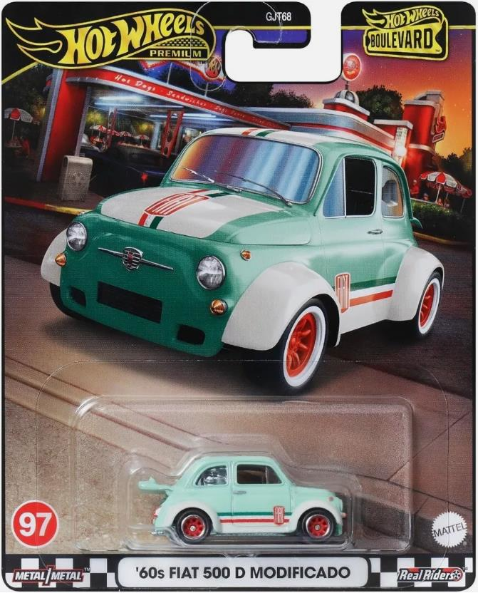 Hot Wheels Premium Boulevard '60s Fiat 500 D Modificado HRT65