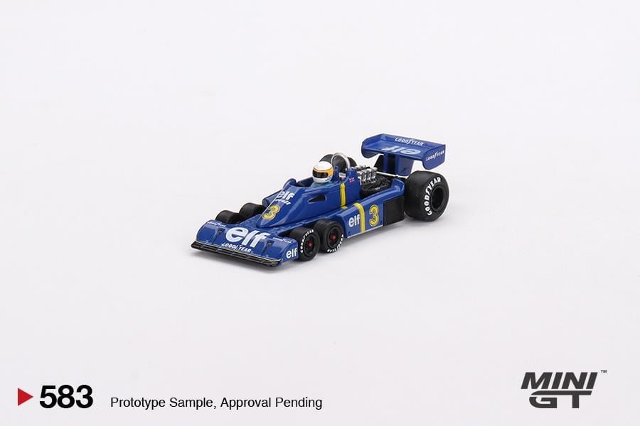 Mini GT Tyrrell P34 #3 Jody Scheckter 1976 Swedish GP Winner - 583