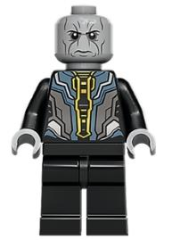 Lego Minifigür Sh827 Ebony Maw - Light Bluish Gray Head