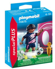 Playmobil 70875 Football Player With Goal Wall