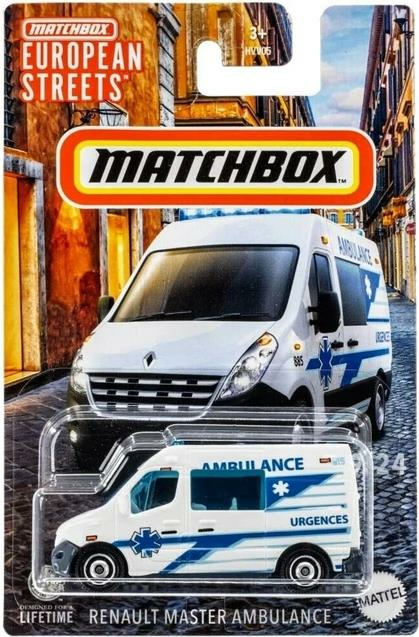 Matchbox European Streets - Renault Master Ambulance HVV43