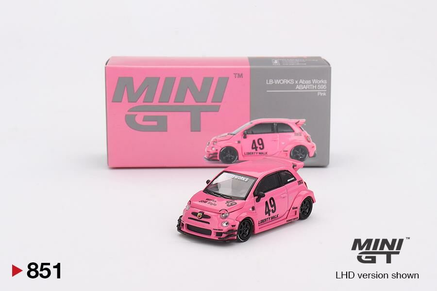 Mini GT Abarth 595 Lb-Works x Abas Works Pink 851