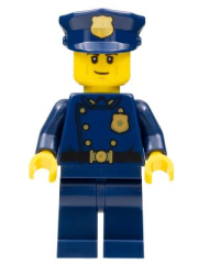 Lego Minifigür Police Officer, Smirk (1940s Era)