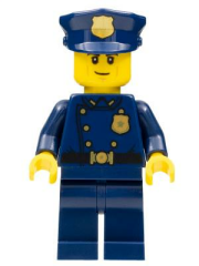 Lego Minifigür Police Officer, Smirk (1940s Era)