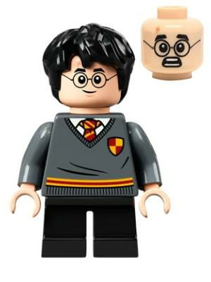 Lego Minifigür Harry Potter, Gryffindor Sweater with Crest, Black Short Legs