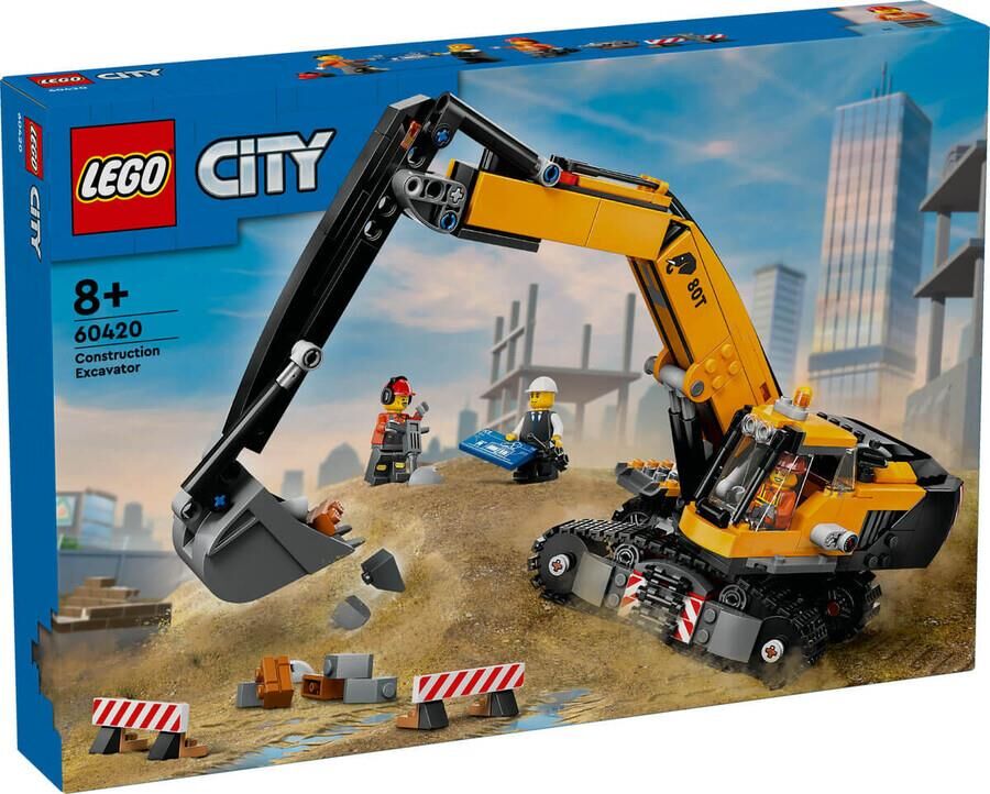 Lego City Sarı İnşaat Ekskavatörü 60420