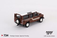 Mini GT Land Rover Defender 110 1985 County Station Wagon Russet Brown 734