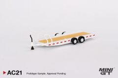 Mini GT Car Hauler Trailer Type C White AC21