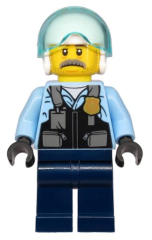 Lego Minifigür - Police - Pilot Sam Grizzled cty1131