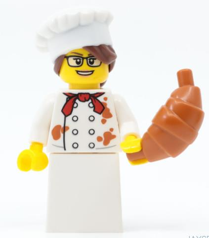 Orjinal Lego Minifigür Patisserie Chef