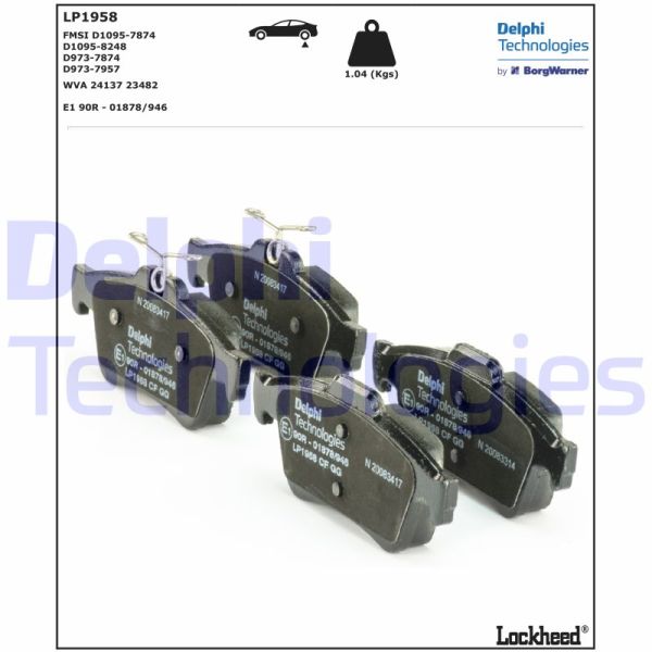 Citroen C5 2008-2012 Arası 1.6 VTi 120, 2.2 HDi 200 Delphi Marka Arka Balata