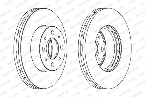 Fiat 500C 2009-2013 Arası 1.3 D Multijet Ferodo Marka Ön Fren Diski