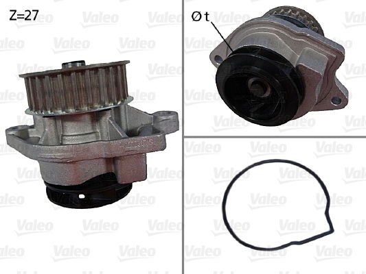 Volkswagen Polo 1994-2009 Arası 50 1.0, 60 1.4 Valeo Marka Devirdaim Su Pompası