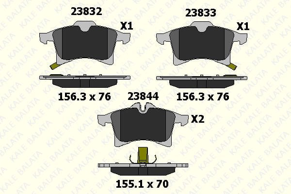 Opel Meriva 2003-2010 Arası 1.4 16V Twinport LPG Kale Marka Ön Balata