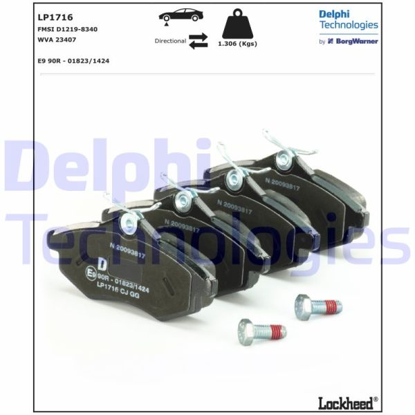 Citroen C3 2002-2007 Arası 1.4 16V HDi Delphi Marka Ön Balata