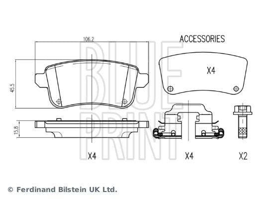Renault Scenic 2008-2012 Arası 1.6 dCi Blueprint Marka Arka Balata