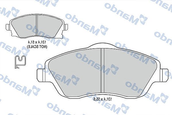 Opel Corsa 2000-2012 Arası 1.8, 1.7 DI 16V, 1.2 16V, 1.7 DTI, 1.7 DTI 16V Mando Marka Ön Balata