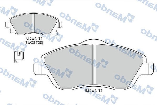Opel Combo 2001-2005 Arası 1.7 DI 16V, 1.6, 1.7 DTI 16V Mando Marka Ön Balata