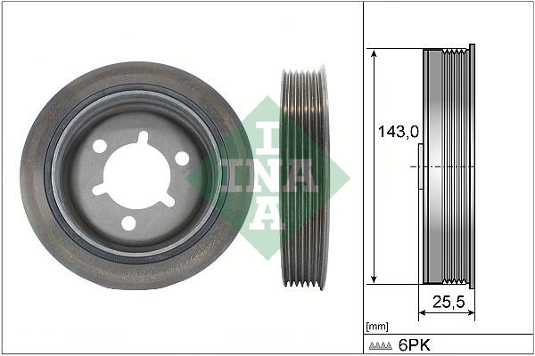 Citroen Berlingo 1996-2011 Arası 1.1 i, 1.4 i INA Marka Krank Kasnağı