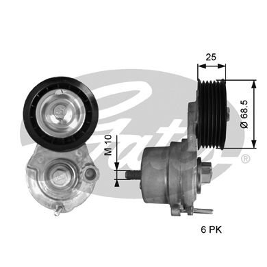 Chevrolet Captiva 2006-2010 Arası 2.2 D, 2.2 D 4WD, 2.0 D, 2.0 D 4WD Gates Marka Vantilatör Kayış Gergi Rulmanı