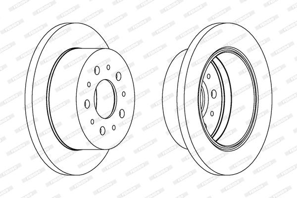 Fiat Ducato 1994-2010 Arası 2.5 TDI Panorama/Combinato, 2.0 Panorama/Combinato, 1.9 TD Panorama/Combinato, 140 Natural Power Ferodo Marka Arka Fren Diski