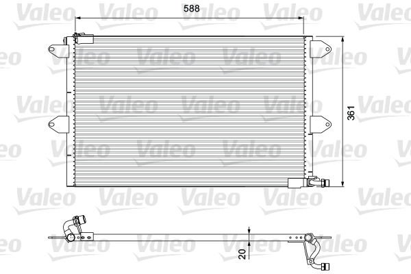 Volkswagen Polo 1994-1999 Arası 75 1.6, 45 1.0, 55 1.3 Valeo Marka Klima Radyatörü