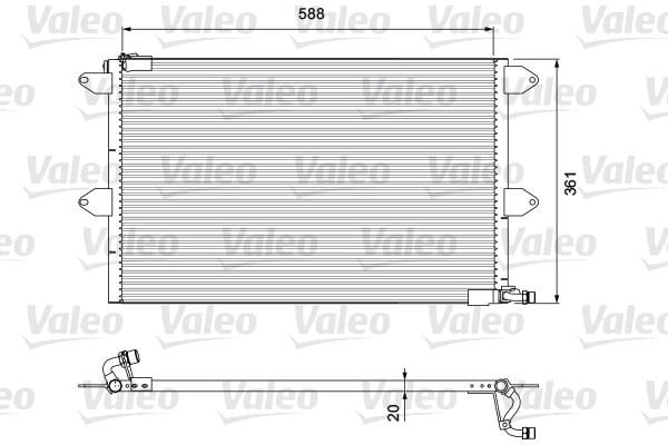 Volkswagen Polo 1994-1999 Arası 75 1.6, 45 1.0, 55 1.3 Valeo Marka Klima Radyatörü