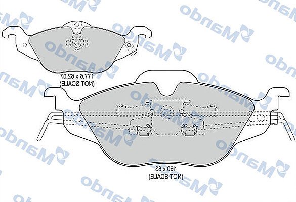 Opel Astra 1998-2009 Arası 1.7 TD, 2.0 DI, 1.6 16V, 1.8 16V, 1.2 16V, 1.6 Mando Marka Ön Balata
