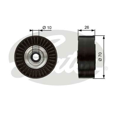 Citroen C-Crosser 2007-2011 Arası 2.2 HDi Gates Marka Vantilatör Kayış Gergi Rulmanı