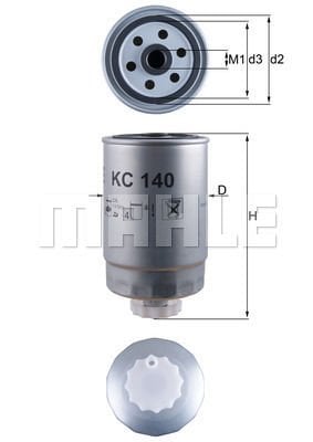 Alfa Romeo 166 1998-2007 Arası 2.4 JTD Mahle Marka Mazot Yakıt Filtresi
